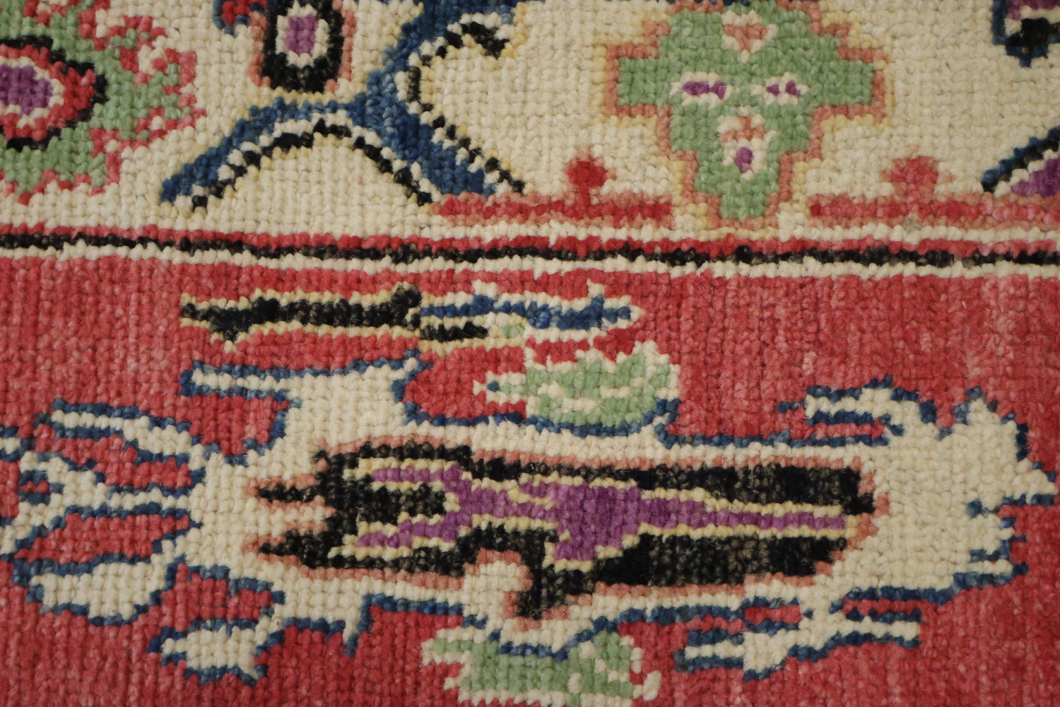 Vegetable Dye Colorful Oushak Turkish Runner Rug for Hallways 3x13