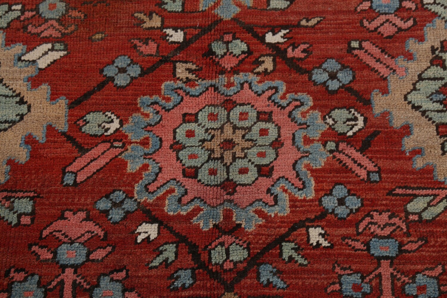 Pre-1900 Antique Heriz Serapi Vegetable Dye Persian Rug 8x12