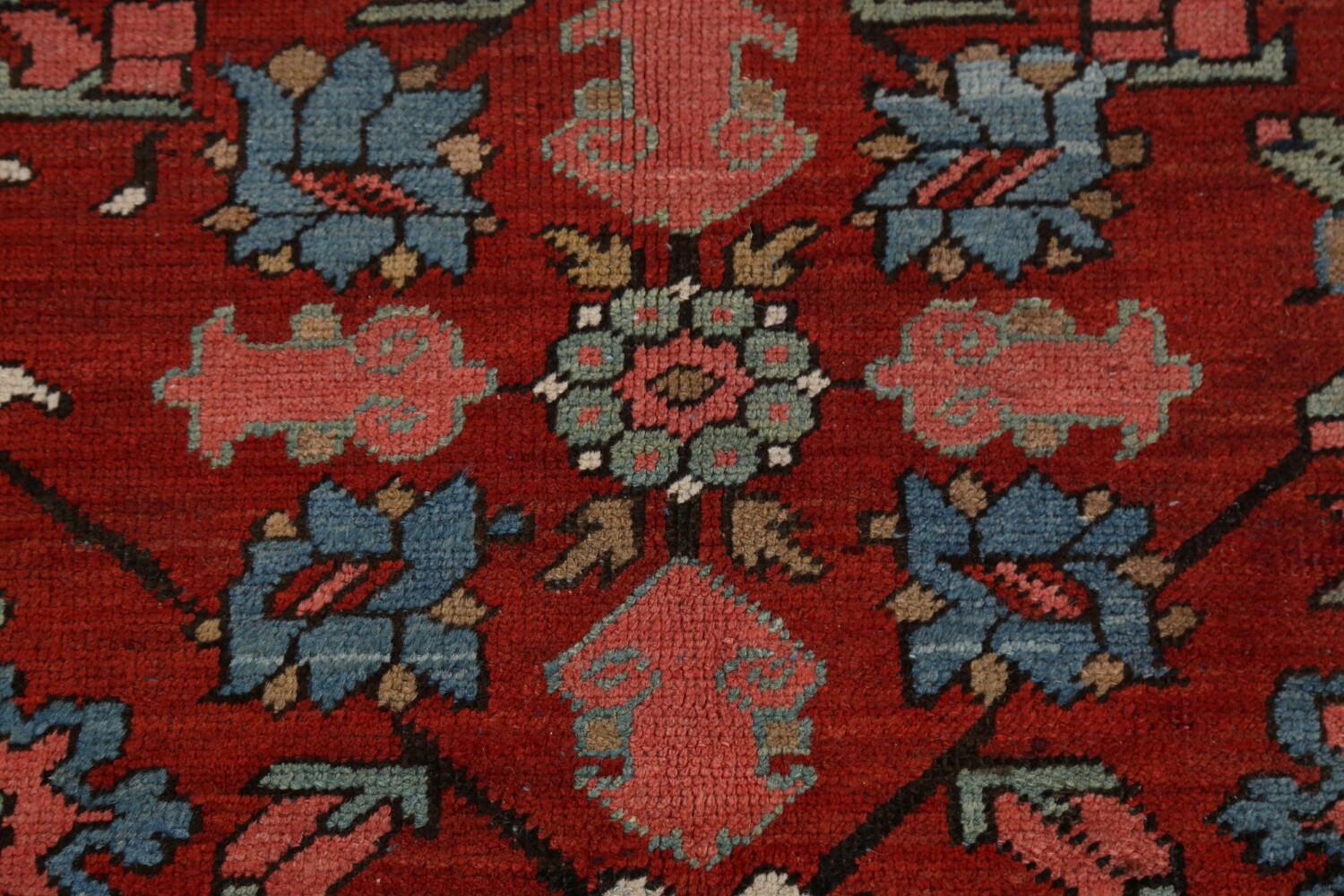 Pre-1900 Antique Heriz Serapi Vegetable Dye Persian Rug 8x12