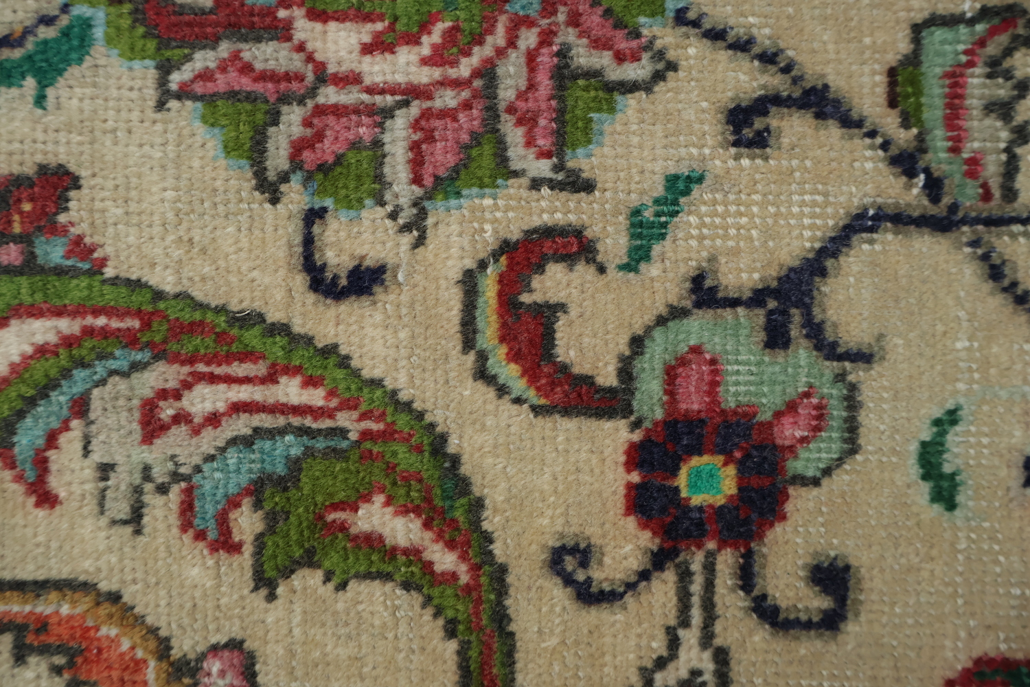 Antique All-Over Floral Tabriz Persian Area Rug 7x11