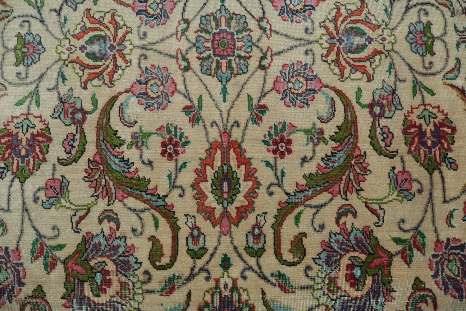 Antique All-Over Floral Tabriz Persian Area Rug 7x11