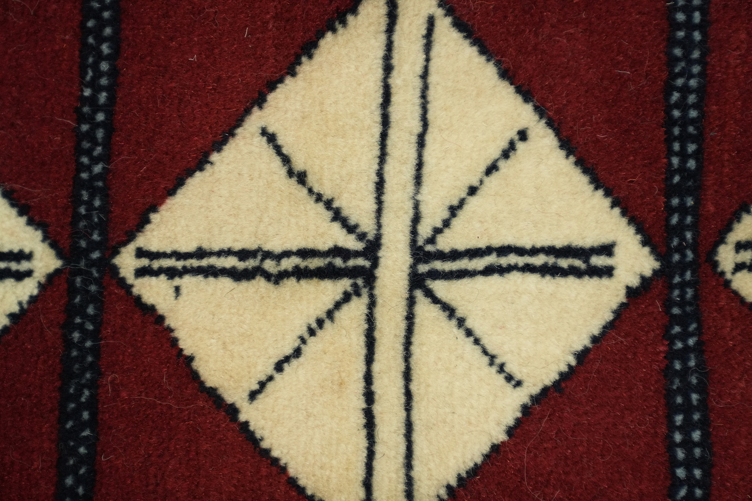 All-Over Checkered Ardebil Persian Runner Rug 4x8