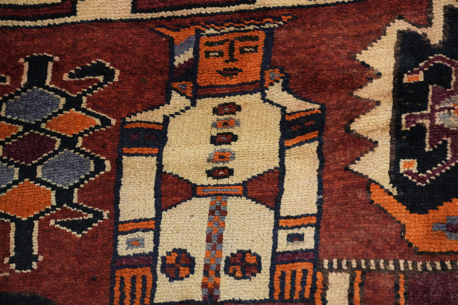 Geometric Red Lori Persian Runner Rug 5x12