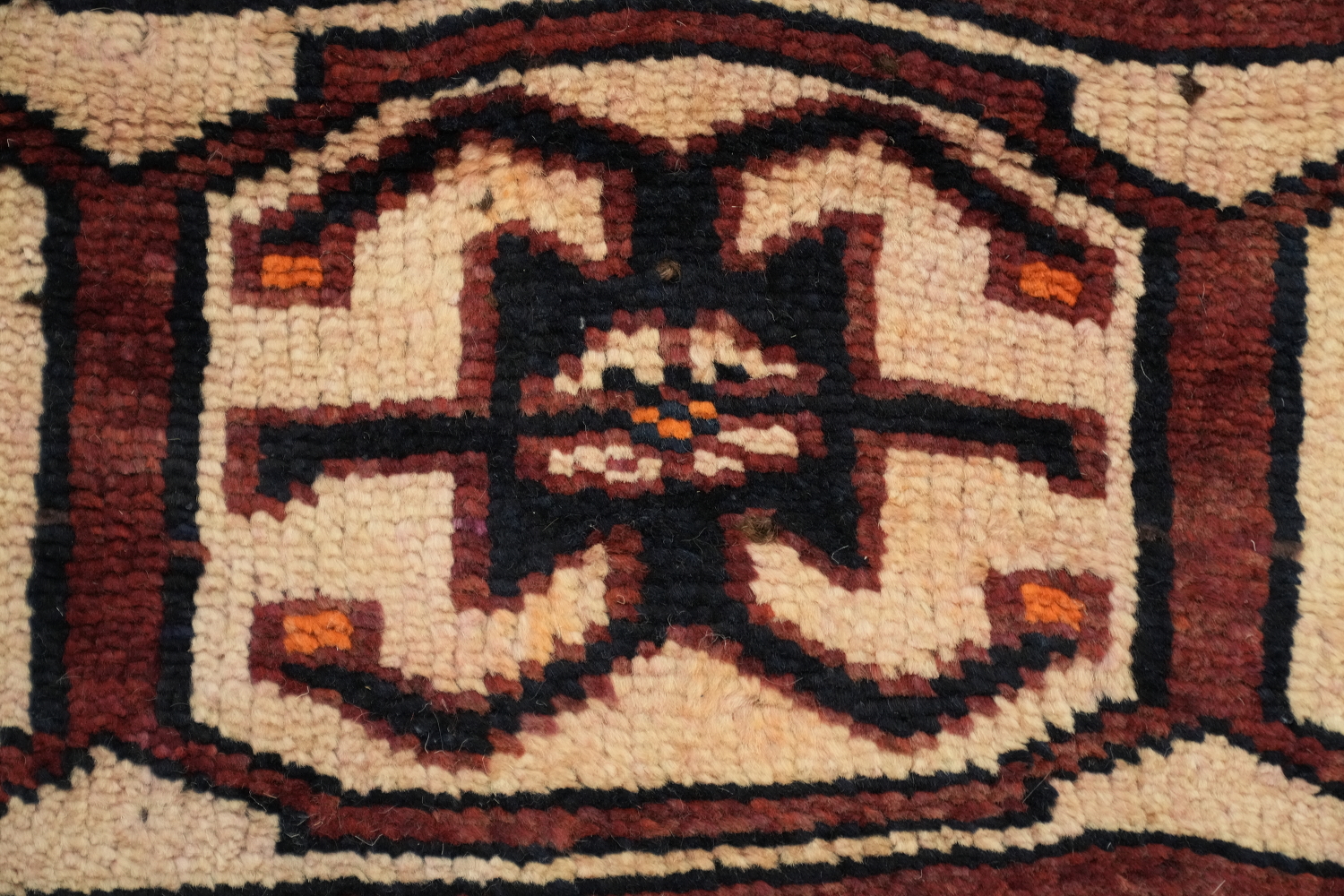Geometric Red Lori Persian Runner Rug 5x12