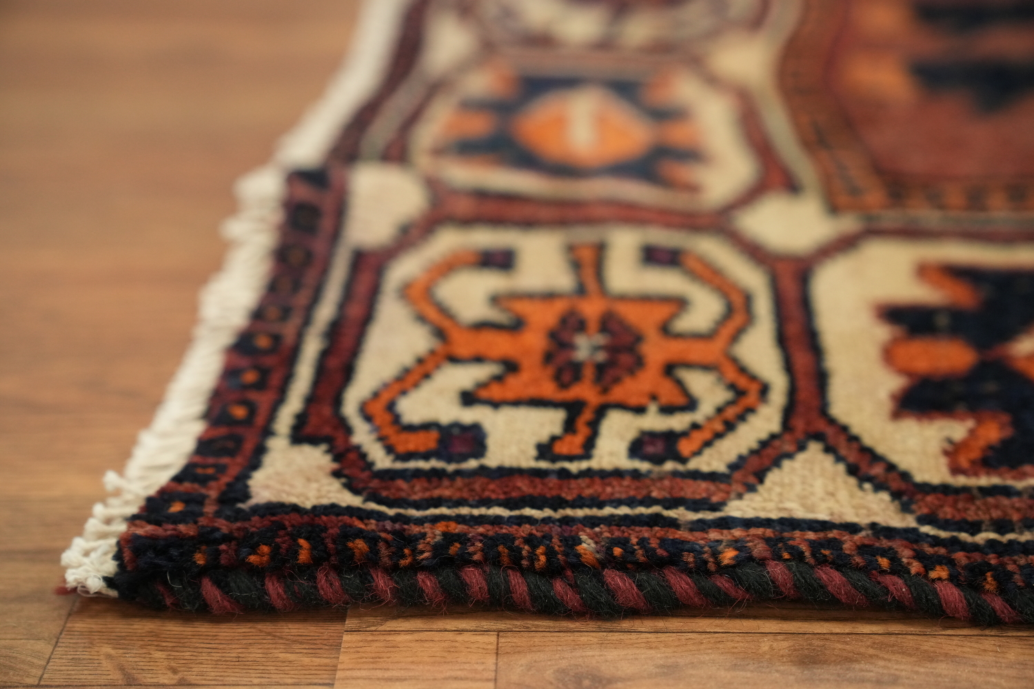 Geometric Red Lori Persian Runner Rug 5x12