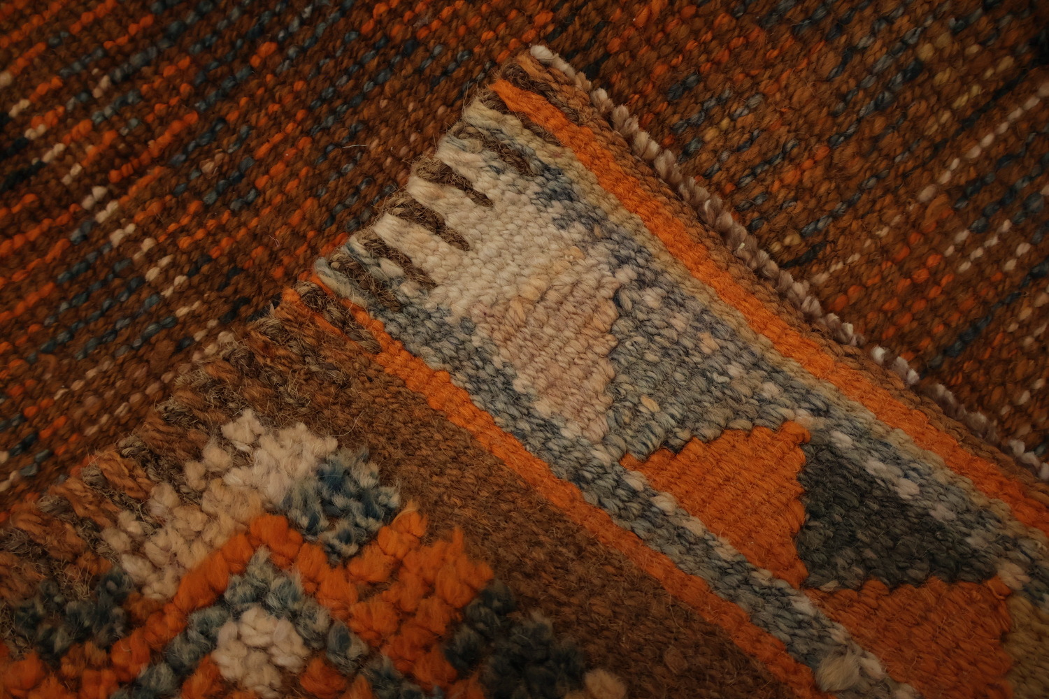Vintage Geometric Moroccan Oriental Runner Rug 3x15