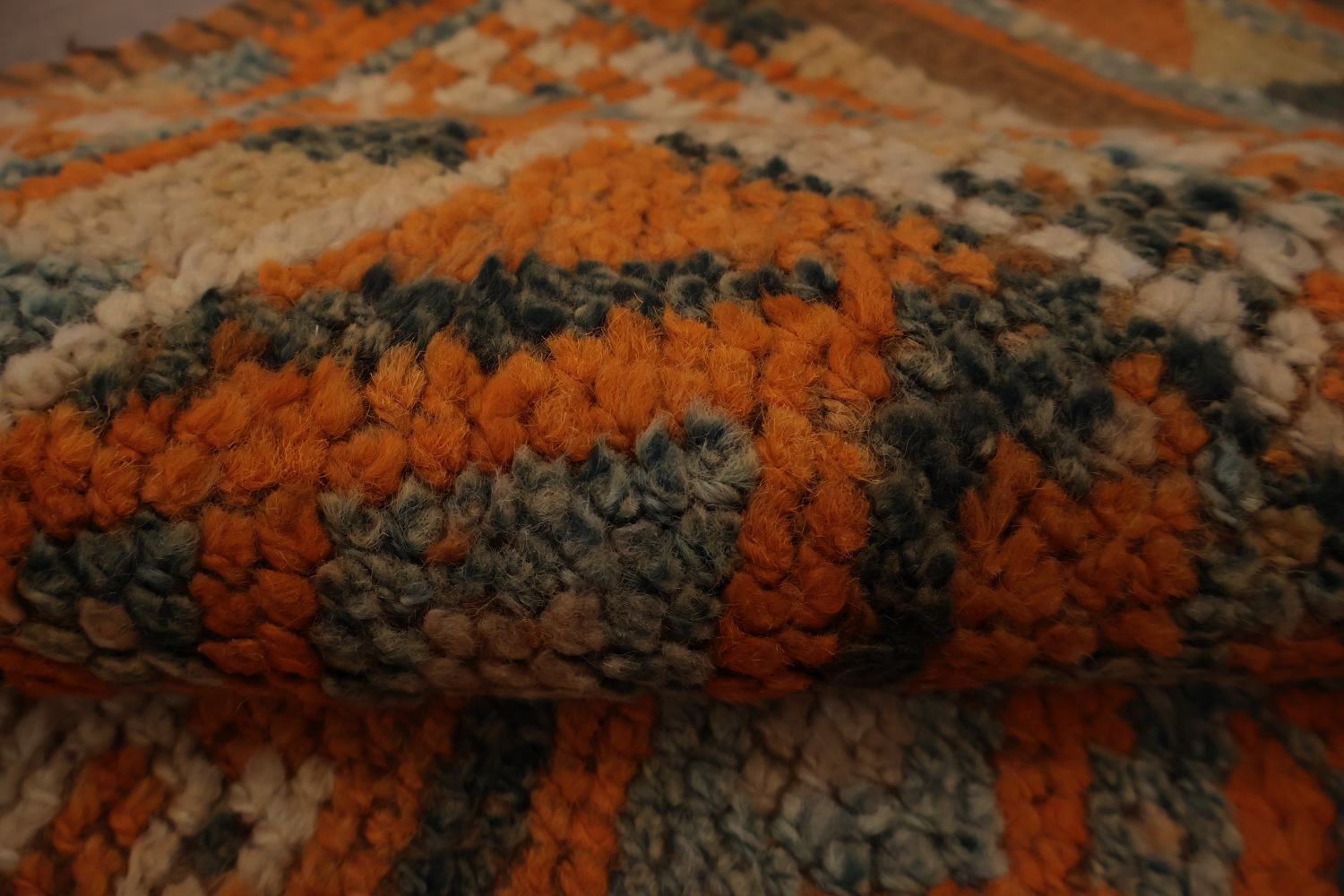 Vintage Geometric Moroccan Oriental Runner Rug 3x15