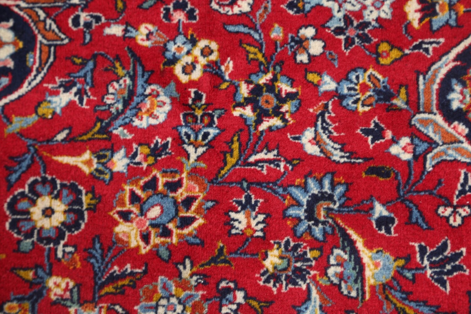 Set of 2 Floral Red Kashan Persian Area Rug 5x7