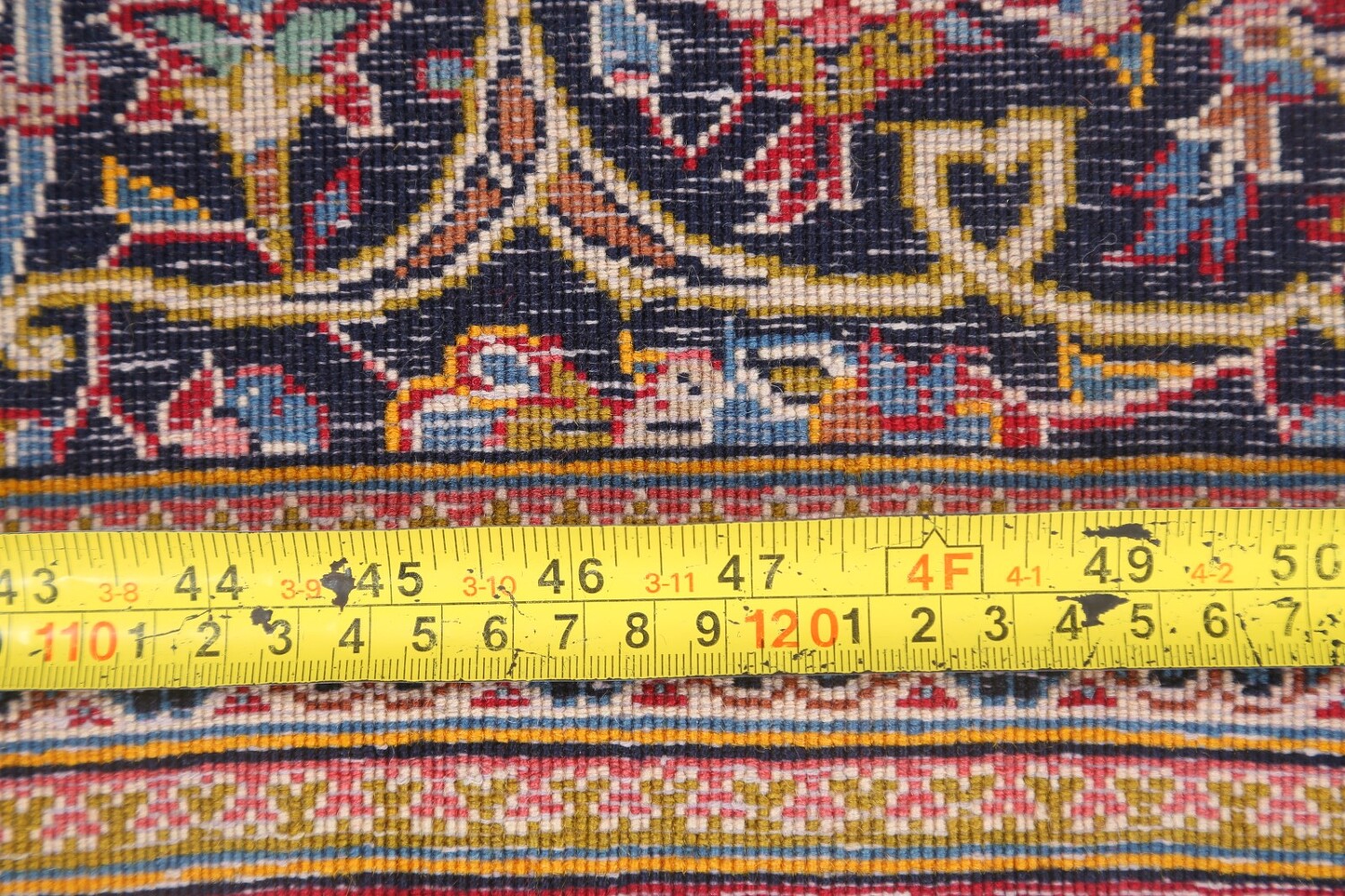 Set of 2 Floral Red Kashan Persian Area Rug 5x7