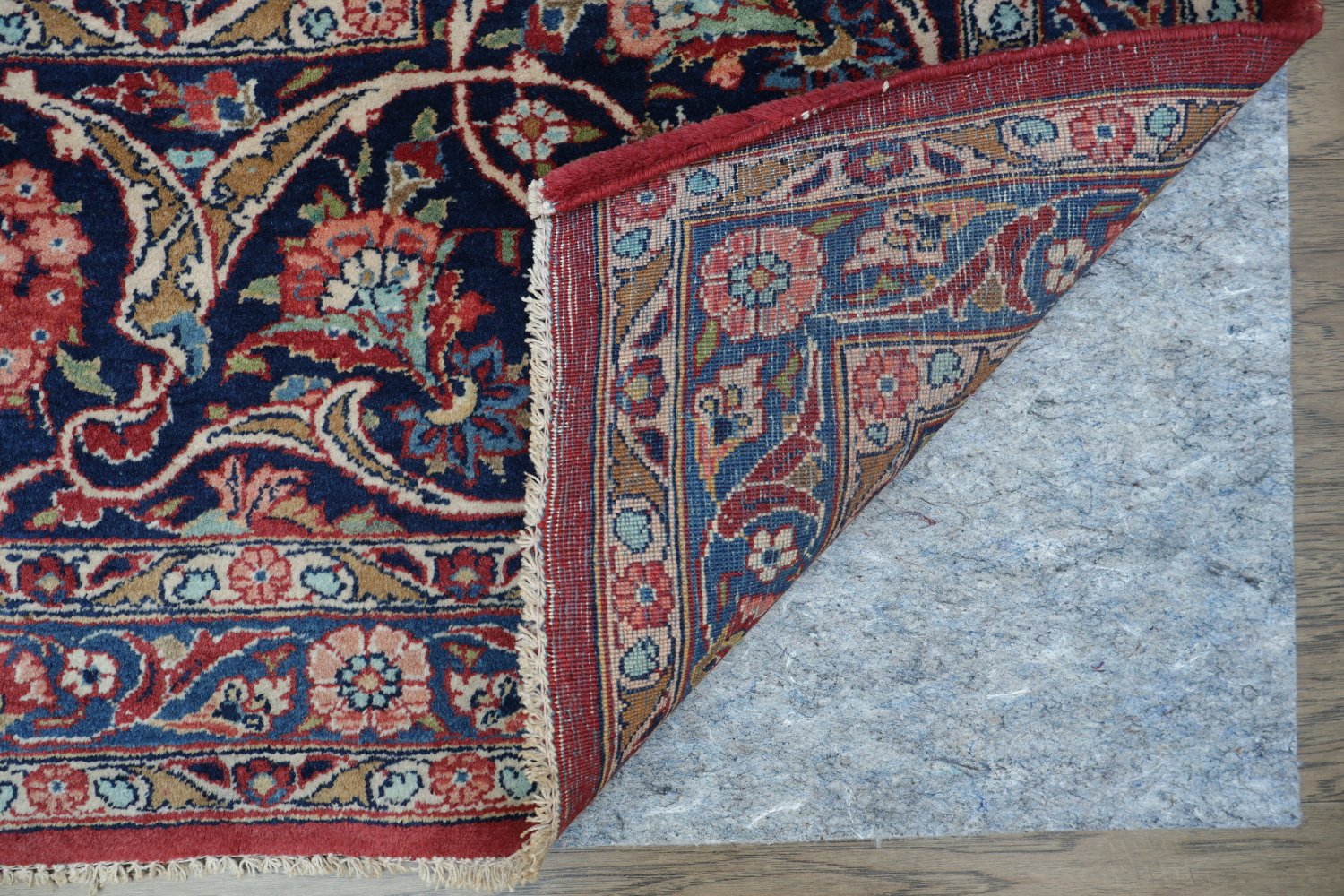 Handcrafted Luxury Kashan Dabir Vegetable Dye Persian Rug 11x14