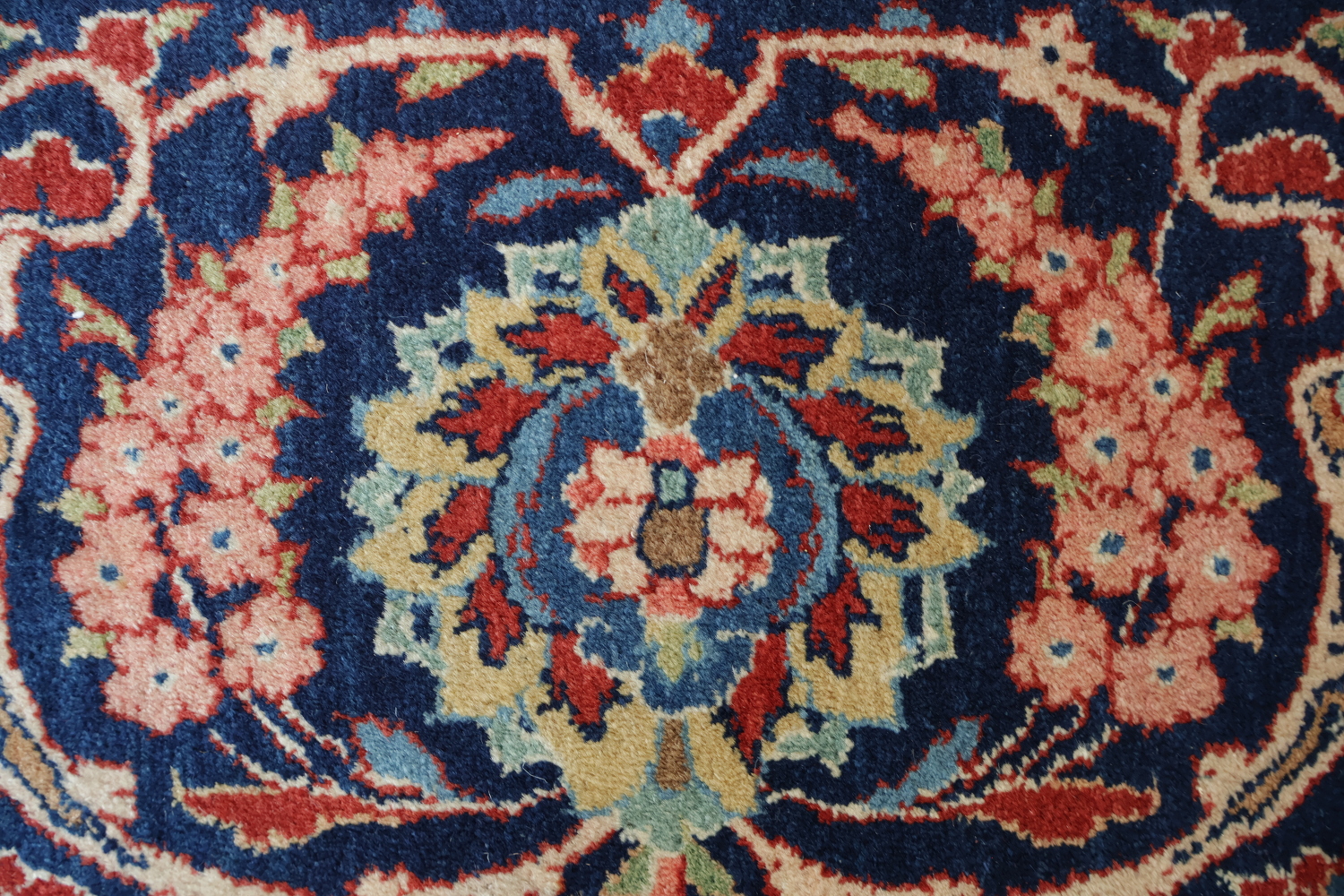 Handcrafted Luxury Kashan Dabir Vegetable Dye Persian Rug 11x14