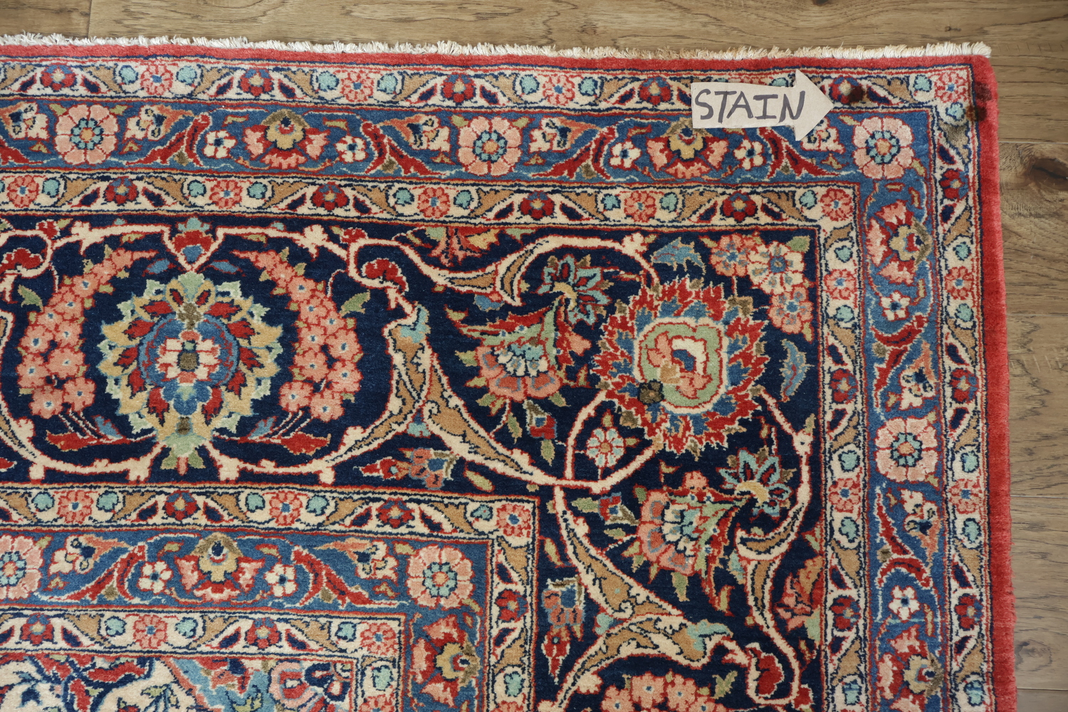 Handcrafted Luxury Kashan Dabir Vegetable Dye Persian Rug 11x14