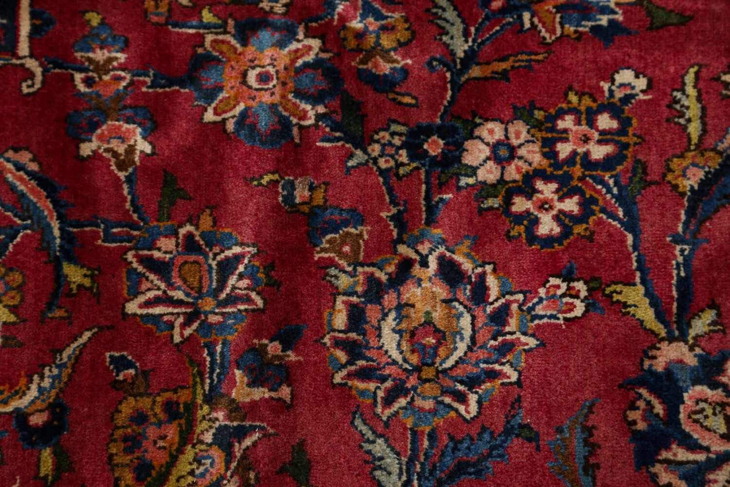 Antique 100% Vegetable Dye Kashan Persian Area Rug 10x15