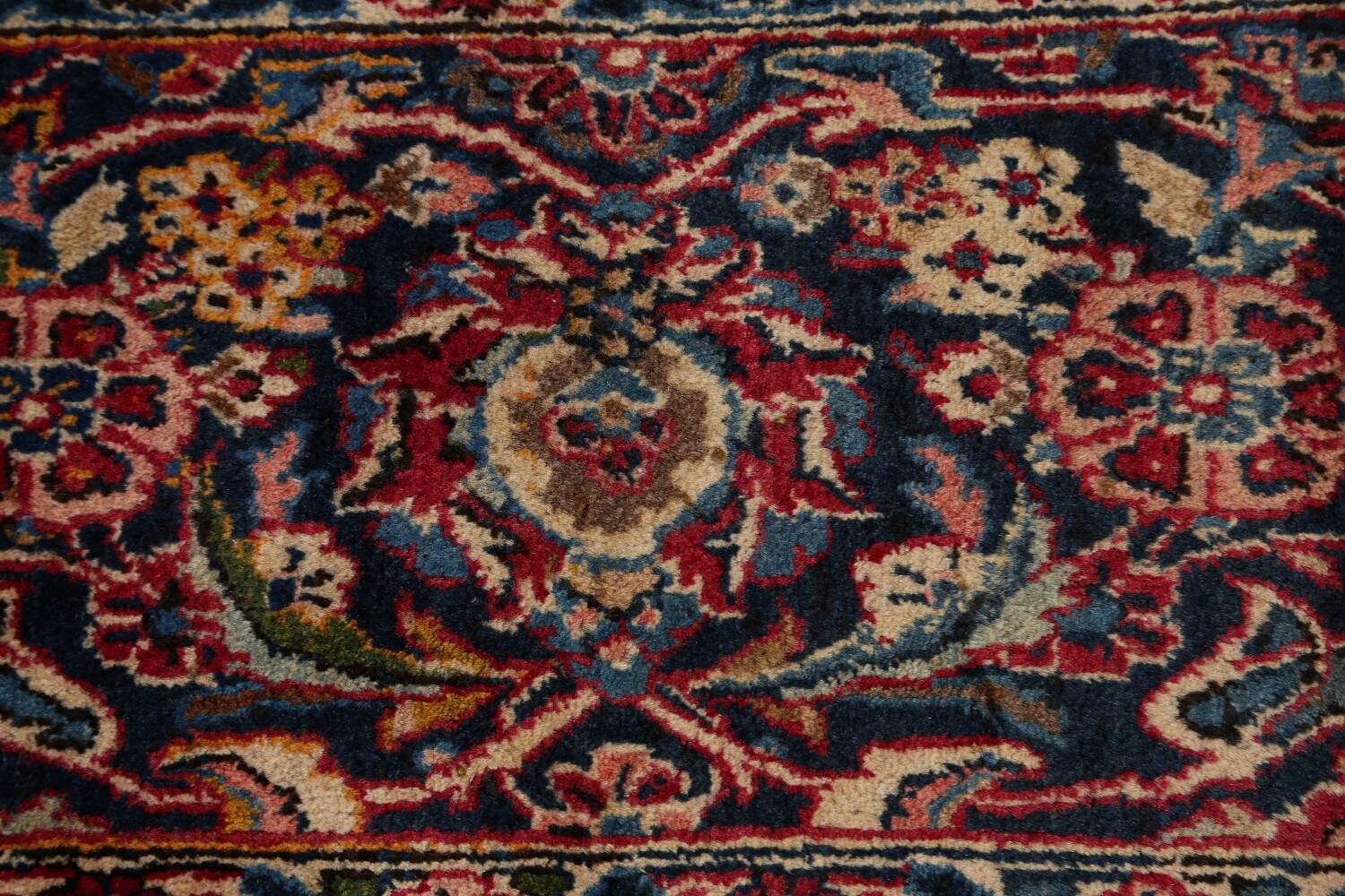 Antique 100% Vegetable Dye Kashan Persian Area Rug 10x15