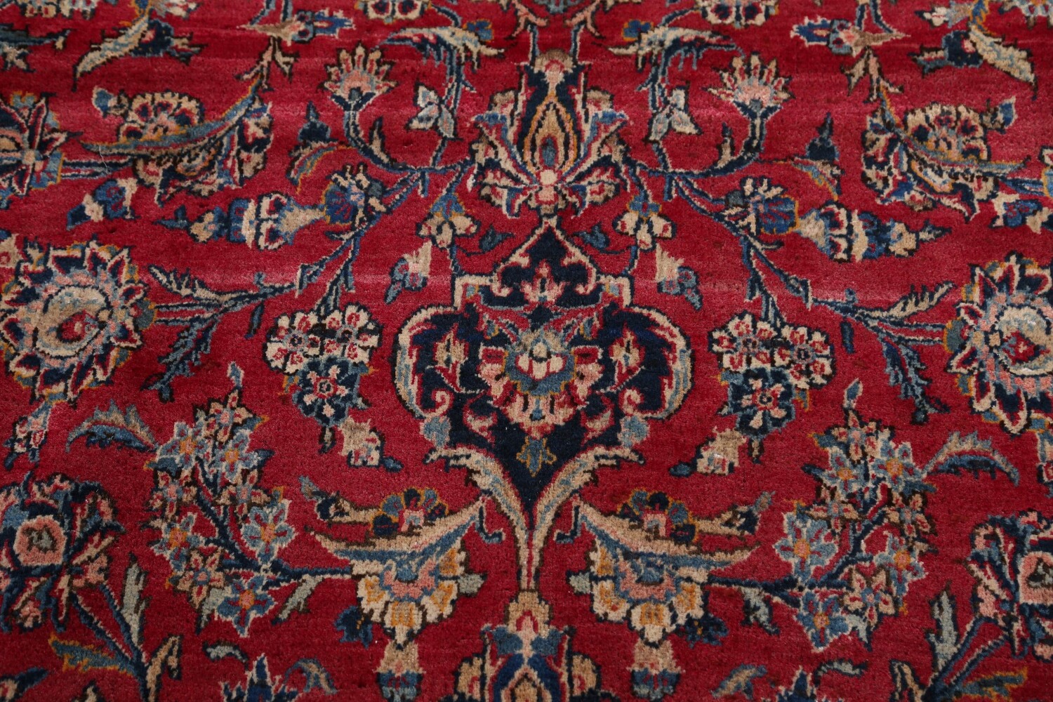 Antique 100% Vegetable Dye Kashan Persian Area Rug 10x15