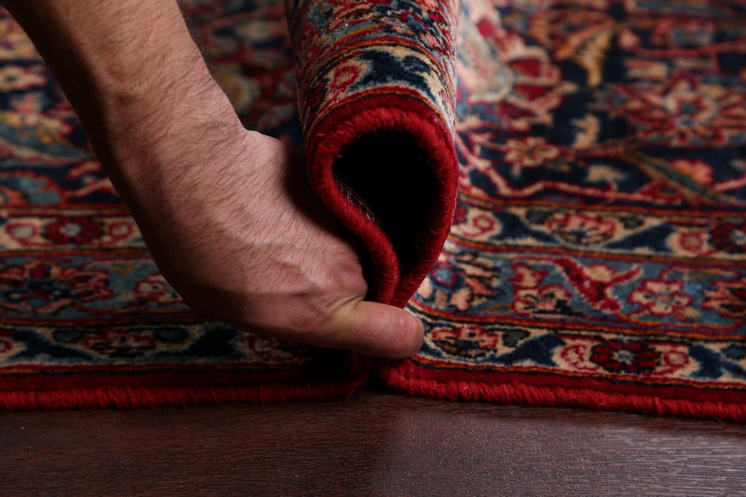 Antique 100% Vegetable Dye Kashan Persian Area Rug 10x15