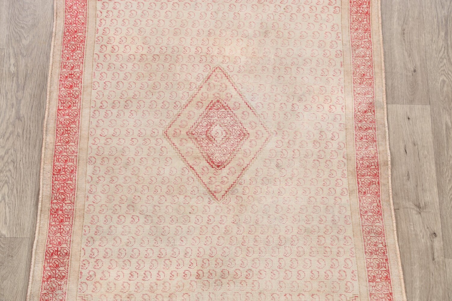 Antique Geometric Sarouk Persian Area Rug 4x6