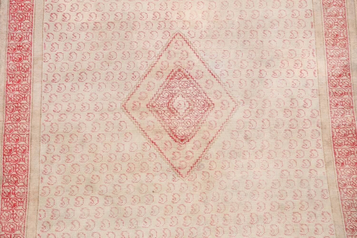 Antique Geometric Sarouk Persian Area Rug 4x6