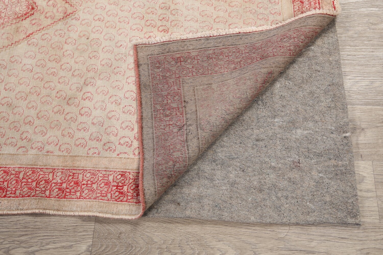 Antique Geometric Sarouk Persian Area Rug 4x6