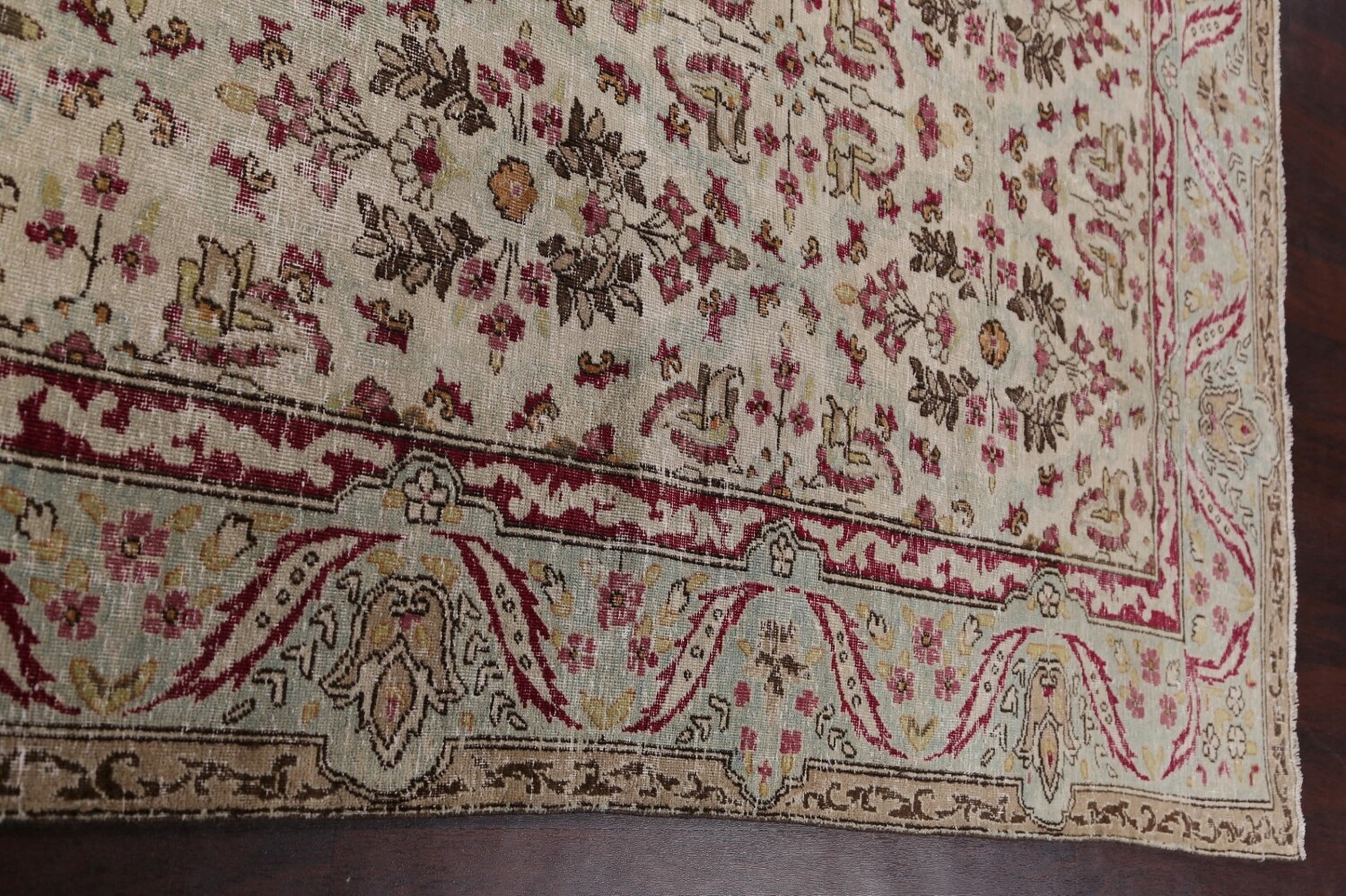 Antique Vegetable Dye Kerman Lavar Persian Area Rug 8x11