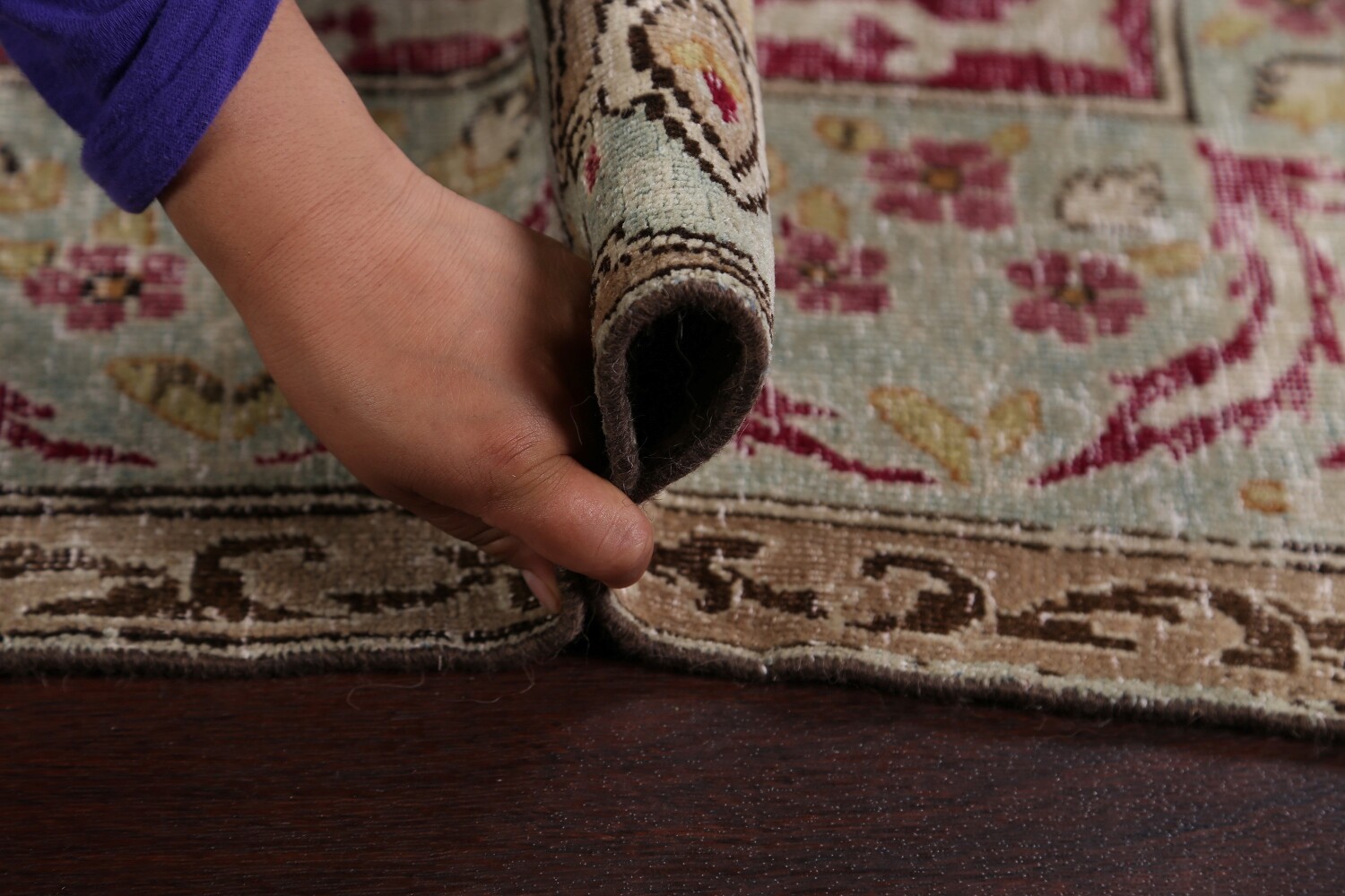 Antique Vegetable Dye Kerman Lavar Persian Area Rug 8x11