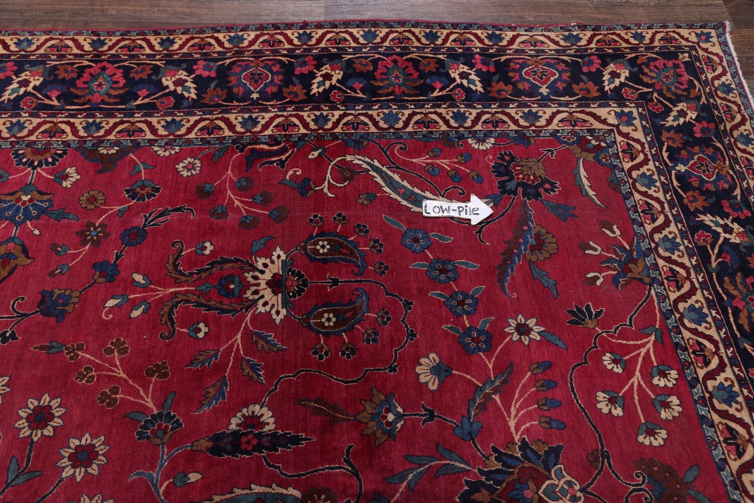 Pre-1900 Palace Size Antique Maroon 9x18 Kerman Lavar Persian Area Rug