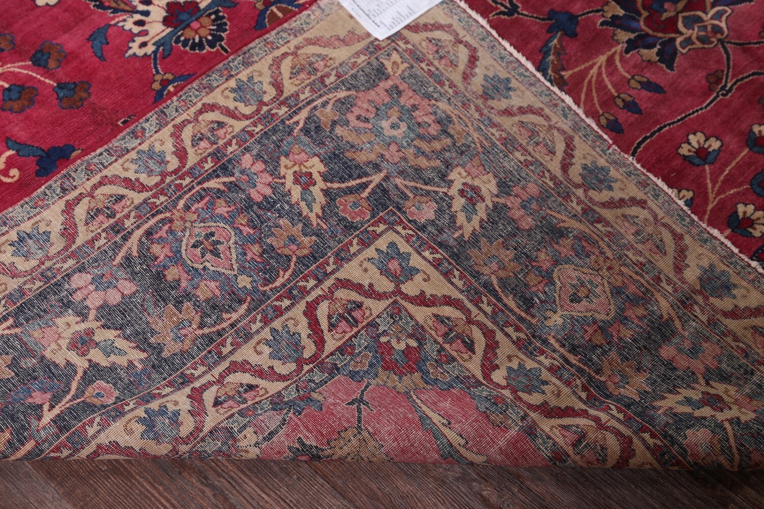 Pre-1900 Palace Size Antique Maroon 9x18 Kerman Lavar Persian Area Rug
