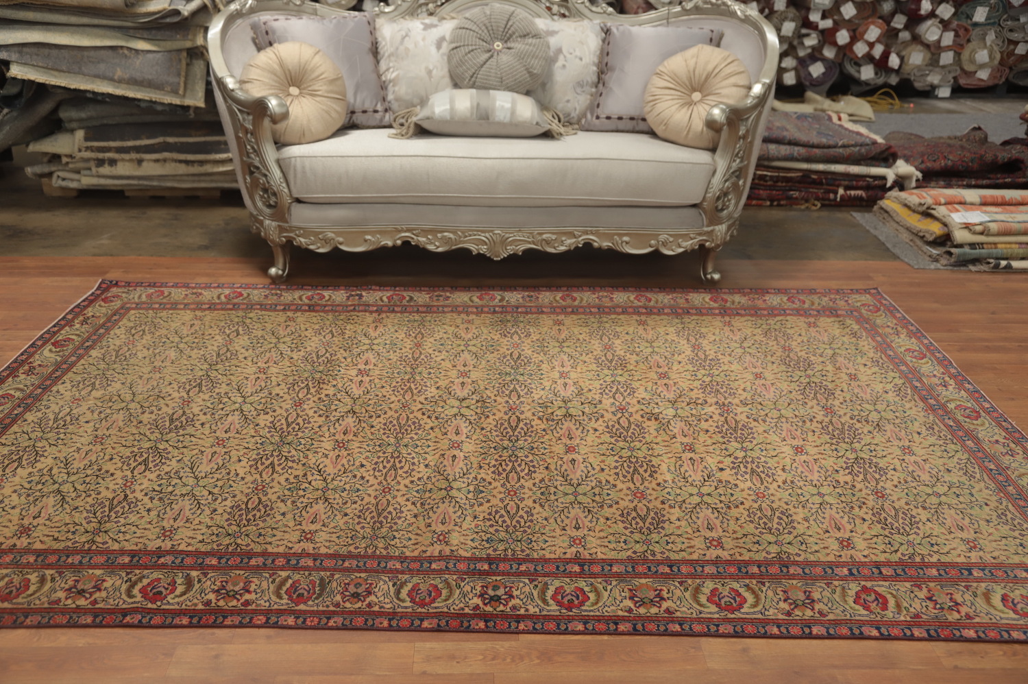 Antique Sivas 100% Vegetable Dye Area Rug 6x10