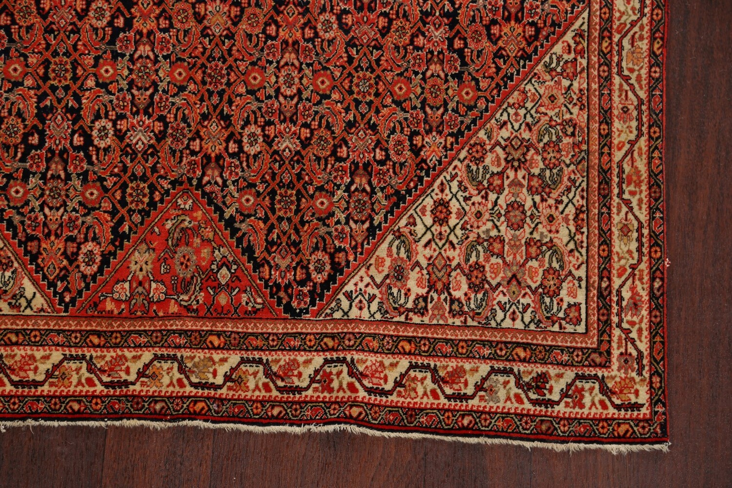 Pre-1900 Antique Sarouk Farahan Persian Area Rug 4x7