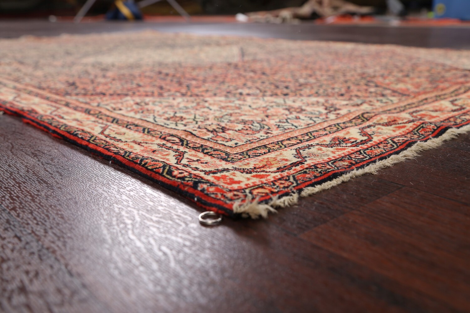 Pre-1900 Antique Sarouk Farahan Persian Area Rug 4x7