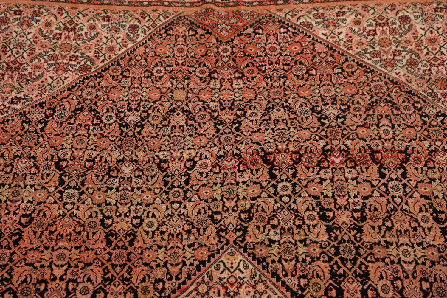 Pre-1900 Antique Sarouk Farahan Persian Area Rug 4x7