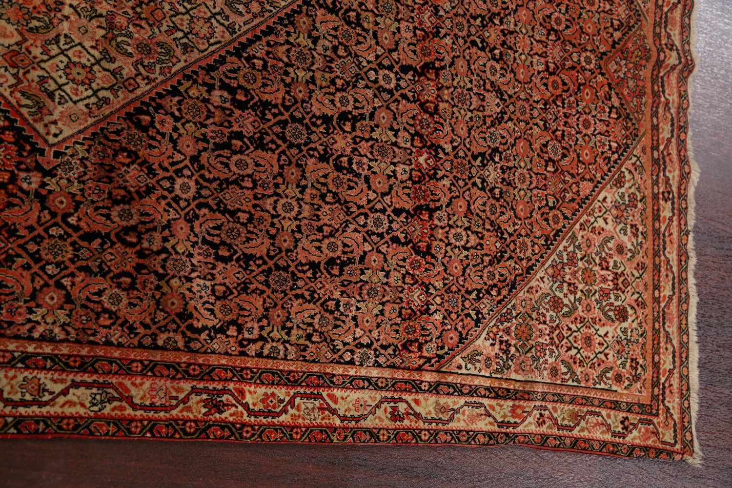 Pre-1900 Antique Sarouk Farahan Persian Area Rug 4x7