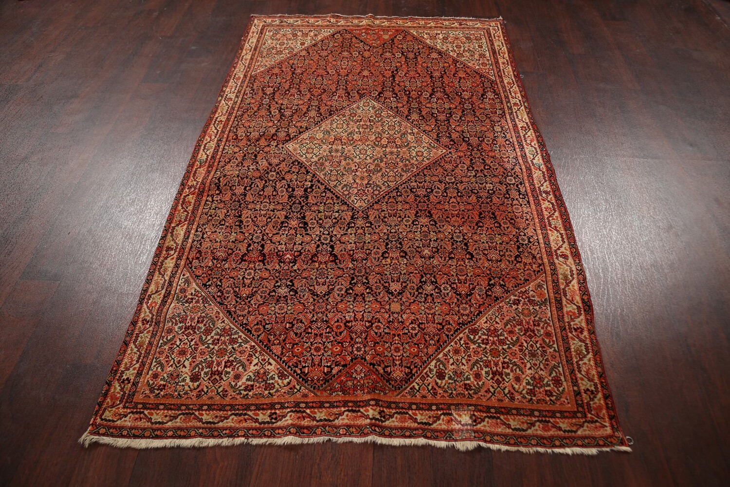 Pre-1900 Antique Sarouk Farahan Persian Area Rug 4x7