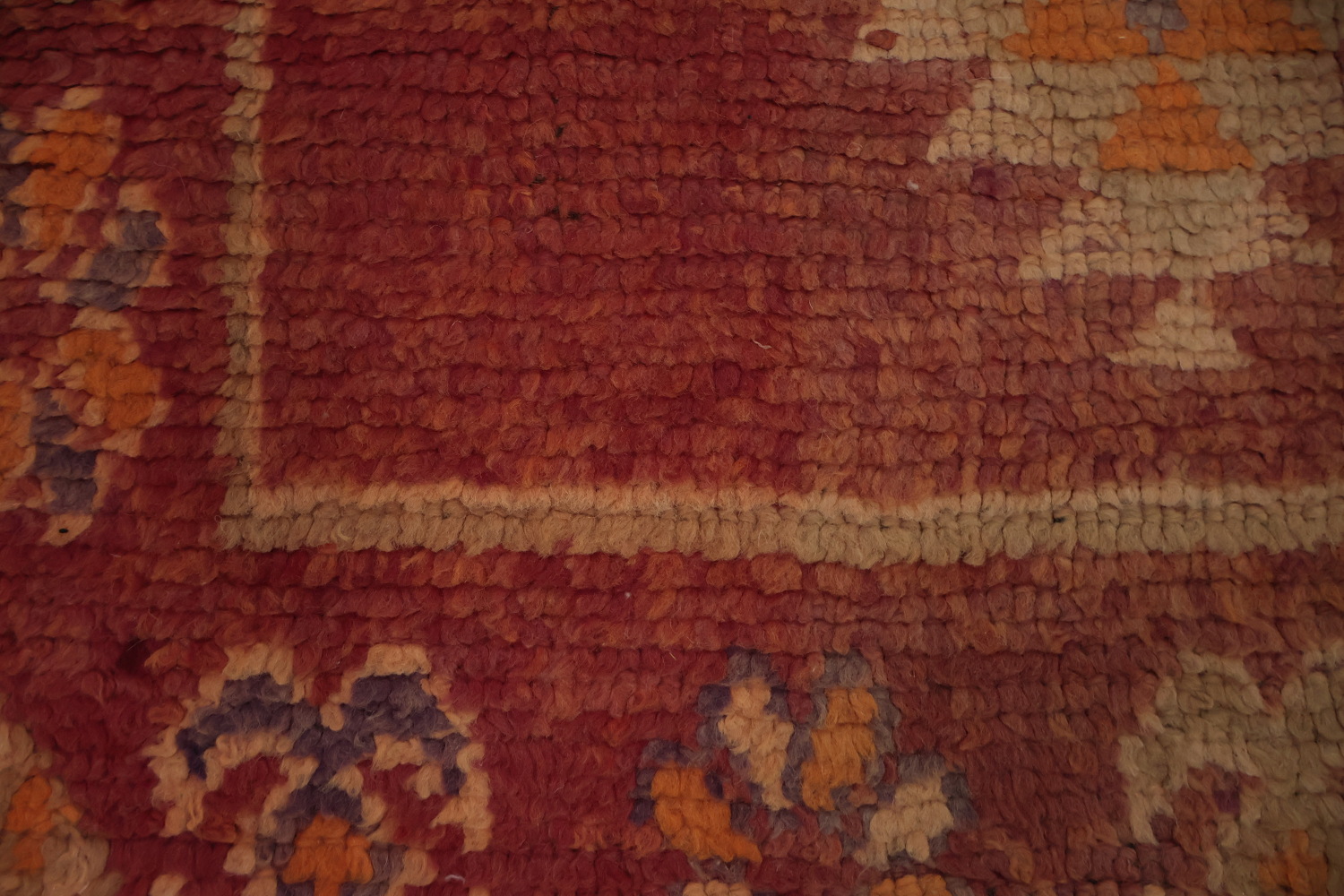 Antique Moroccan Area Rug 5x12 with Warm Colors and Tribal Designs