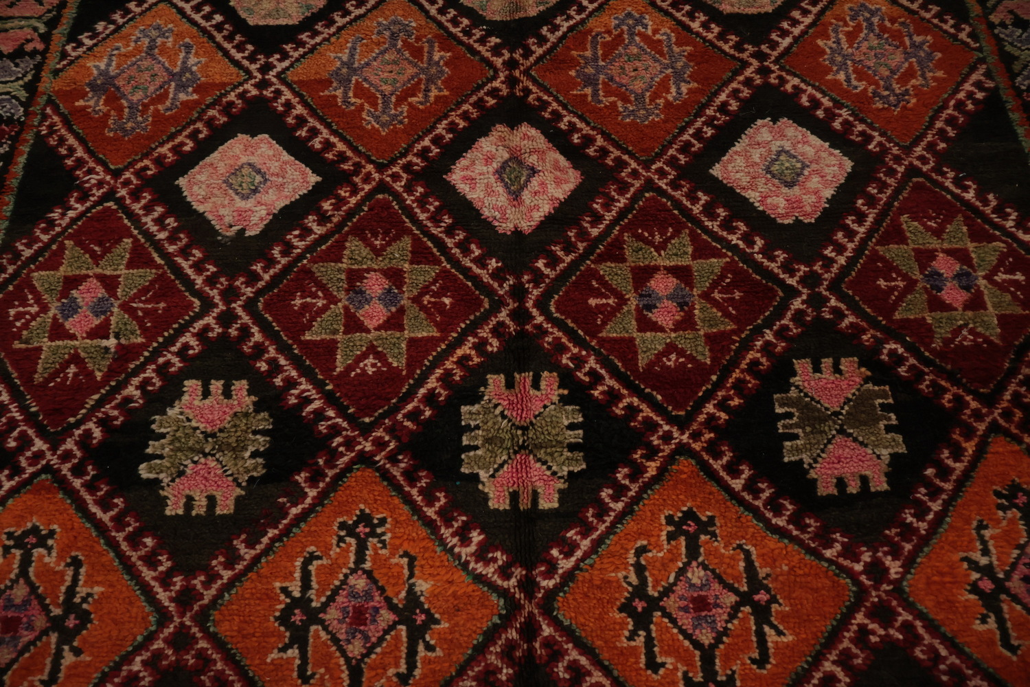 Artisan Crafted Moroccan Area Rug 6x11 with Rich Earthy Color Palette