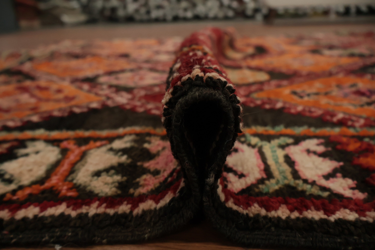 Artisan Crafted Moroccan Area Rug 6x11 with Rich Earthy Color Palette