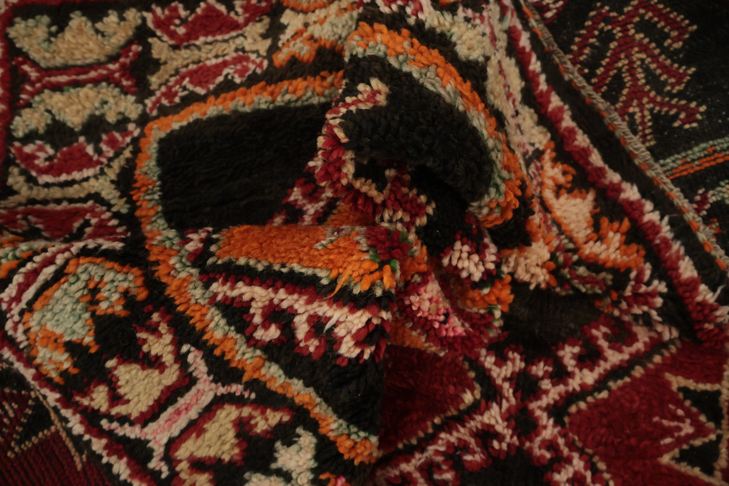 Artisan Crafted Moroccan Area Rug 6x11 with Rich Earthy Color Palette