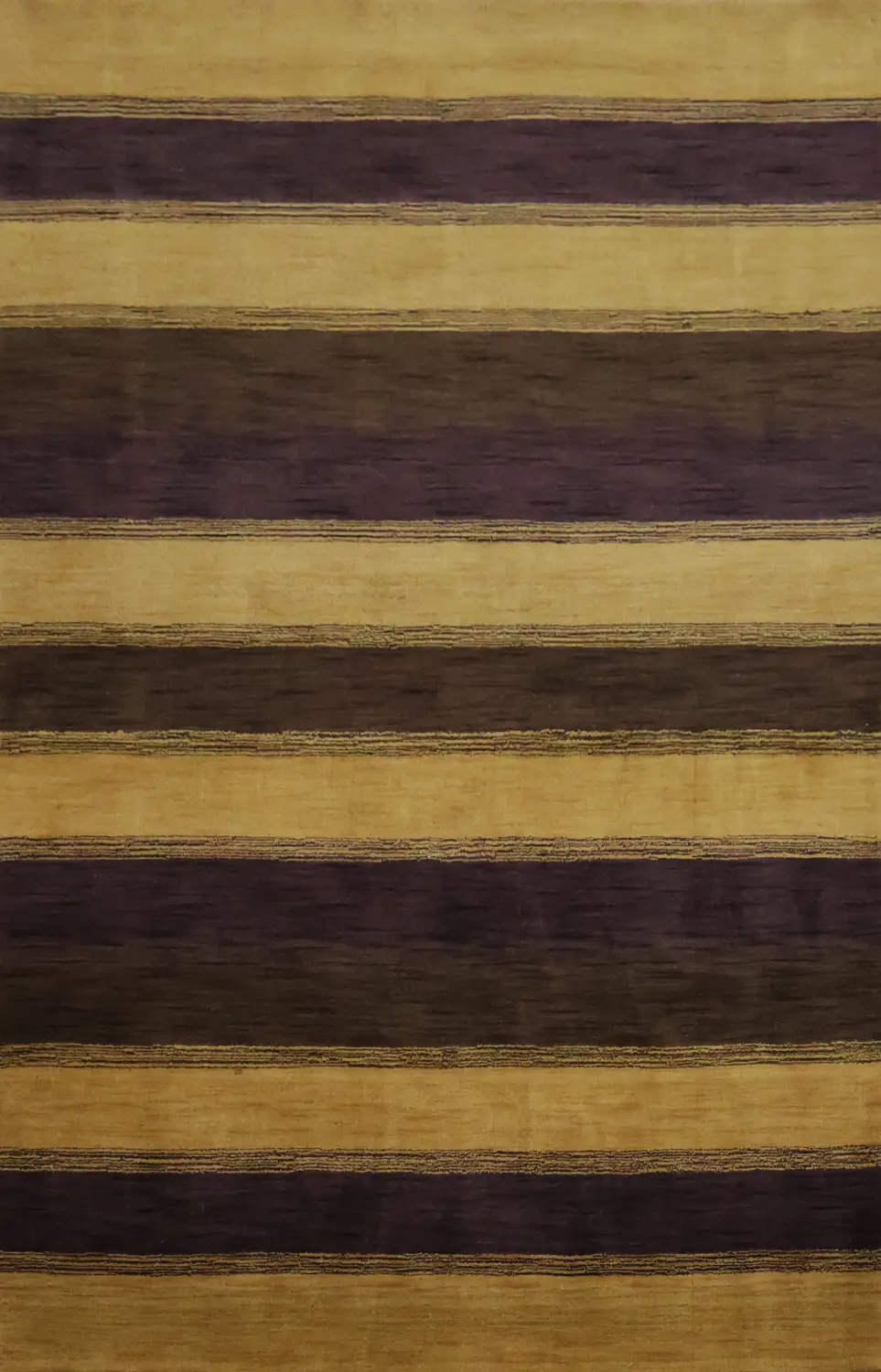 Elegant Earth Tones Rug with Modern Striping Design 5'x8'