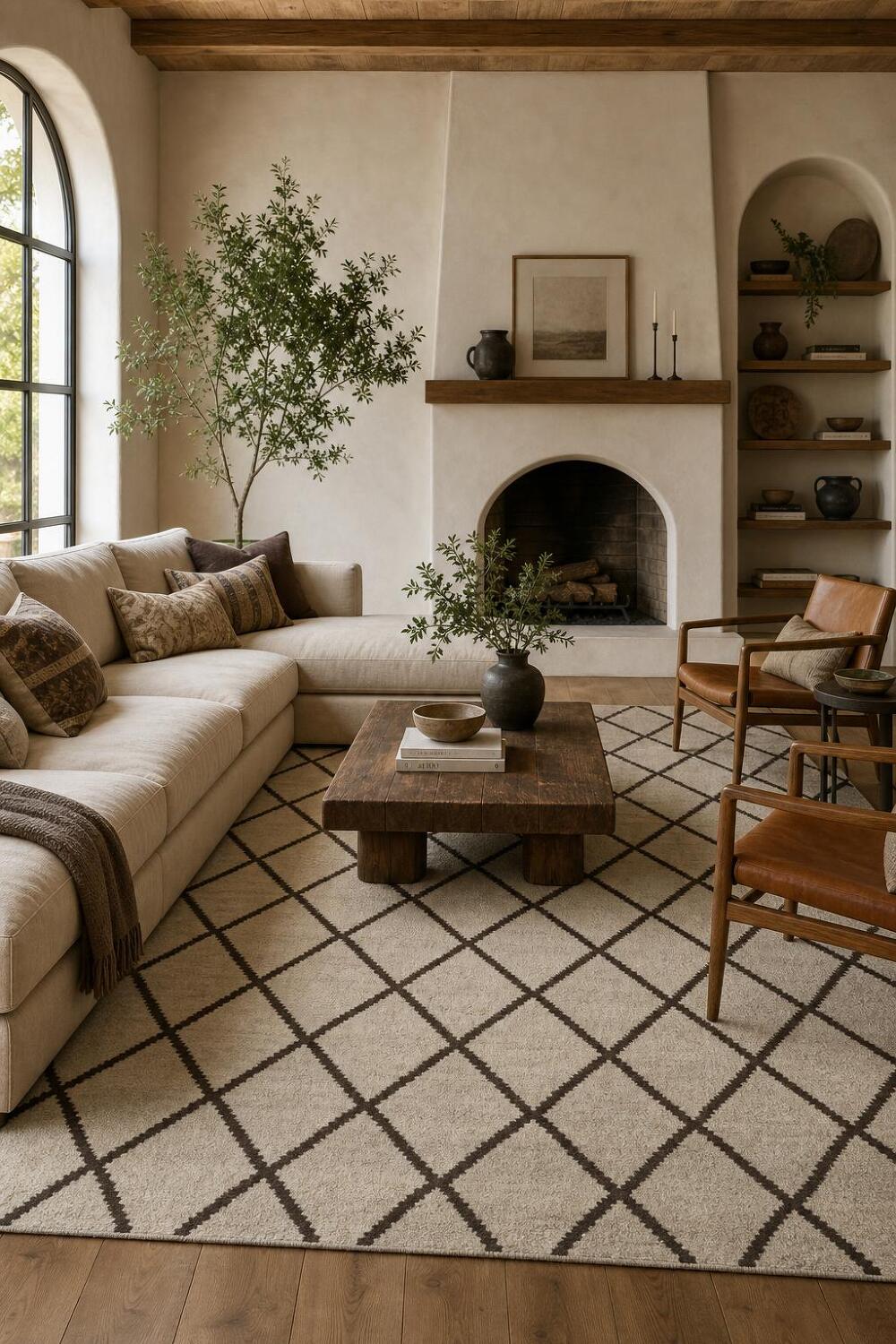 Modern Trellis Moroccan Oriental Wool Area Rug 8x10