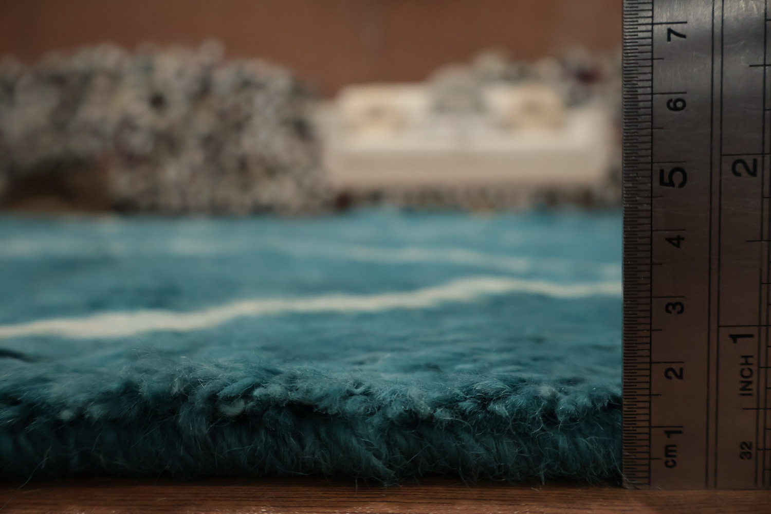 Sophisticated Teal Diamond Moroccan Area Rug 7x10 for Elegant Interiors