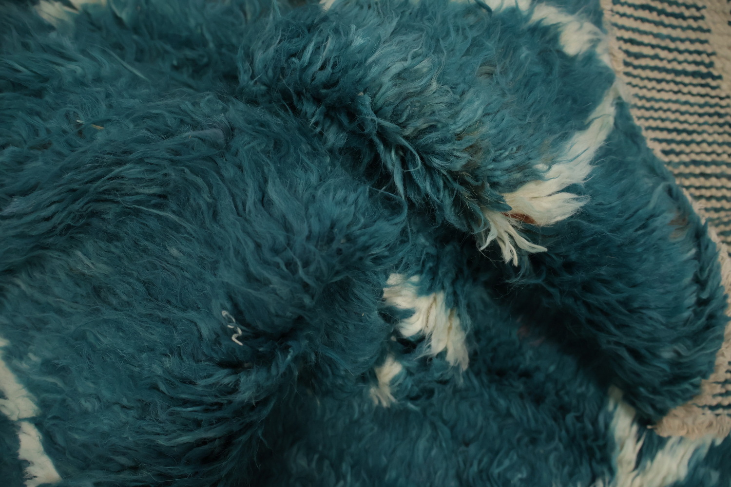 Sophisticated Teal Diamond Moroccan Area Rug 7x10 for Elegant Interiors