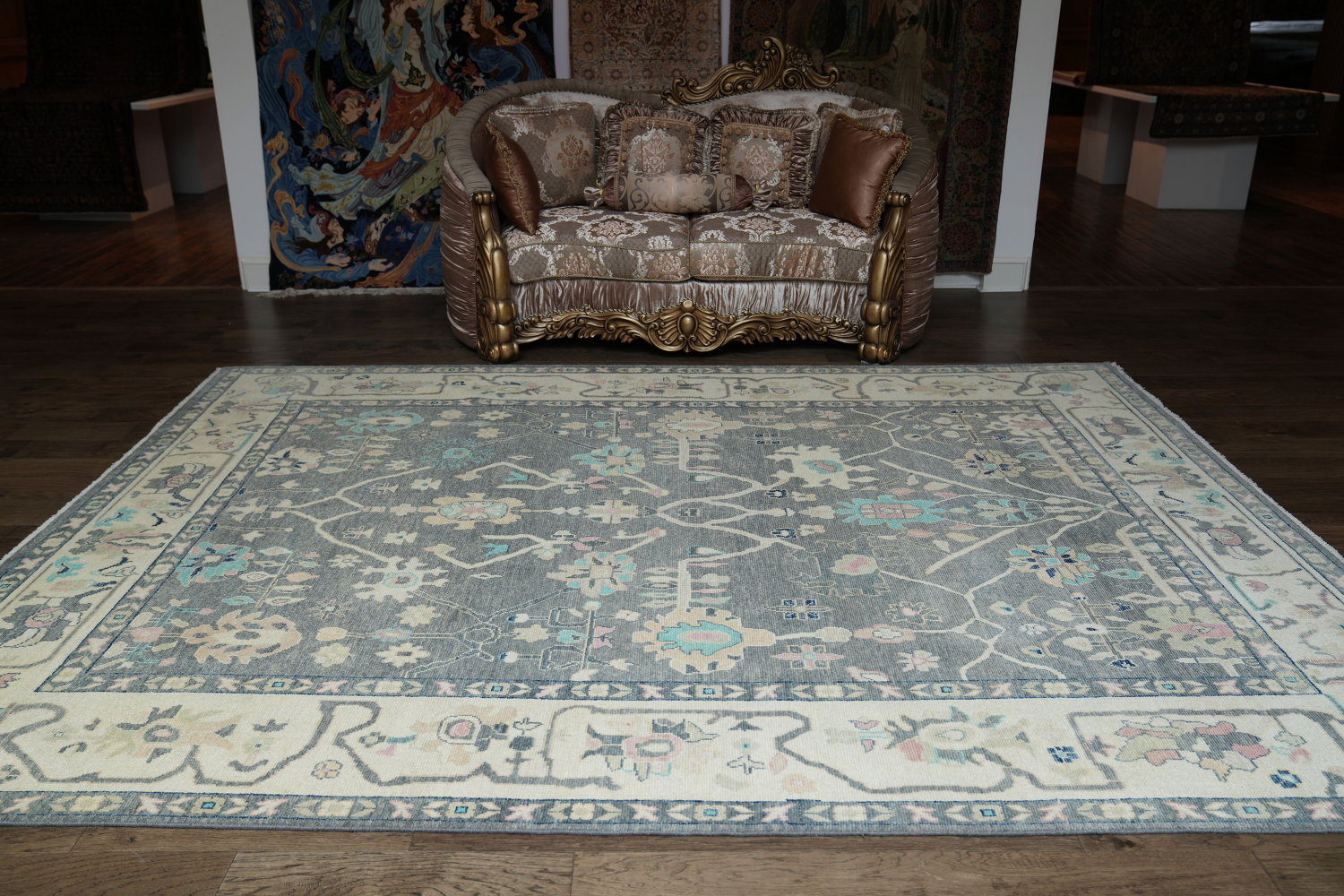 Authentic Oushak Turkish Oriental Area Rug 9x12