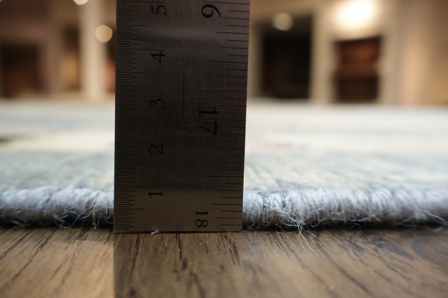 Elegant Grey Blue and Pink Oushak Turkish Rug with Traditional Design Motifs