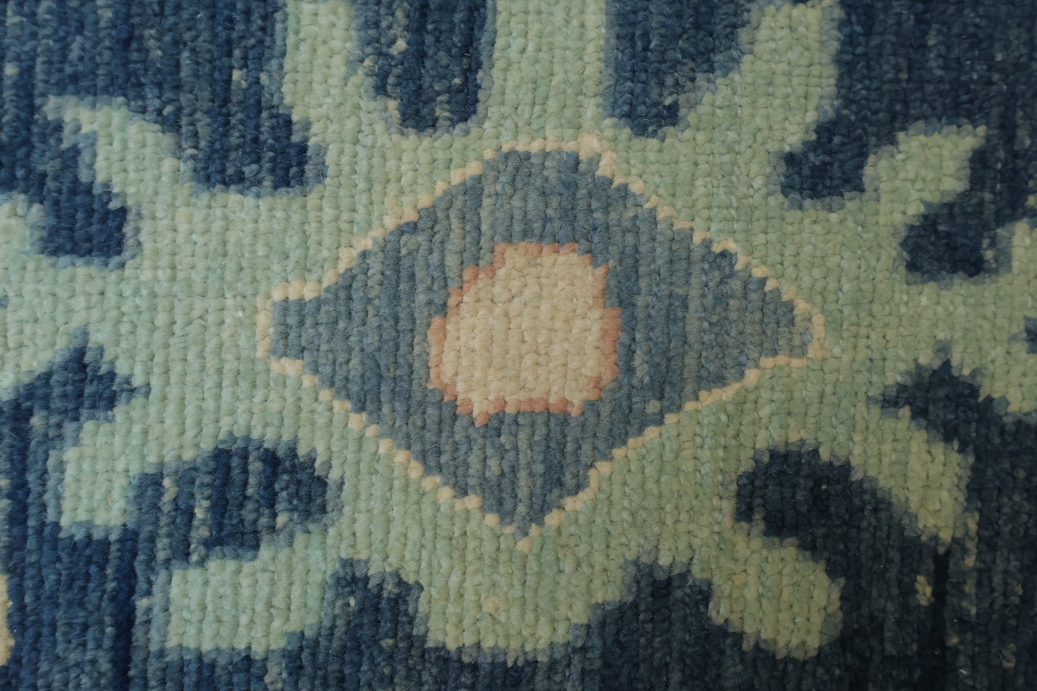 Midnight Blue Authentic Oushak Turkish Iconic Rug 9x11