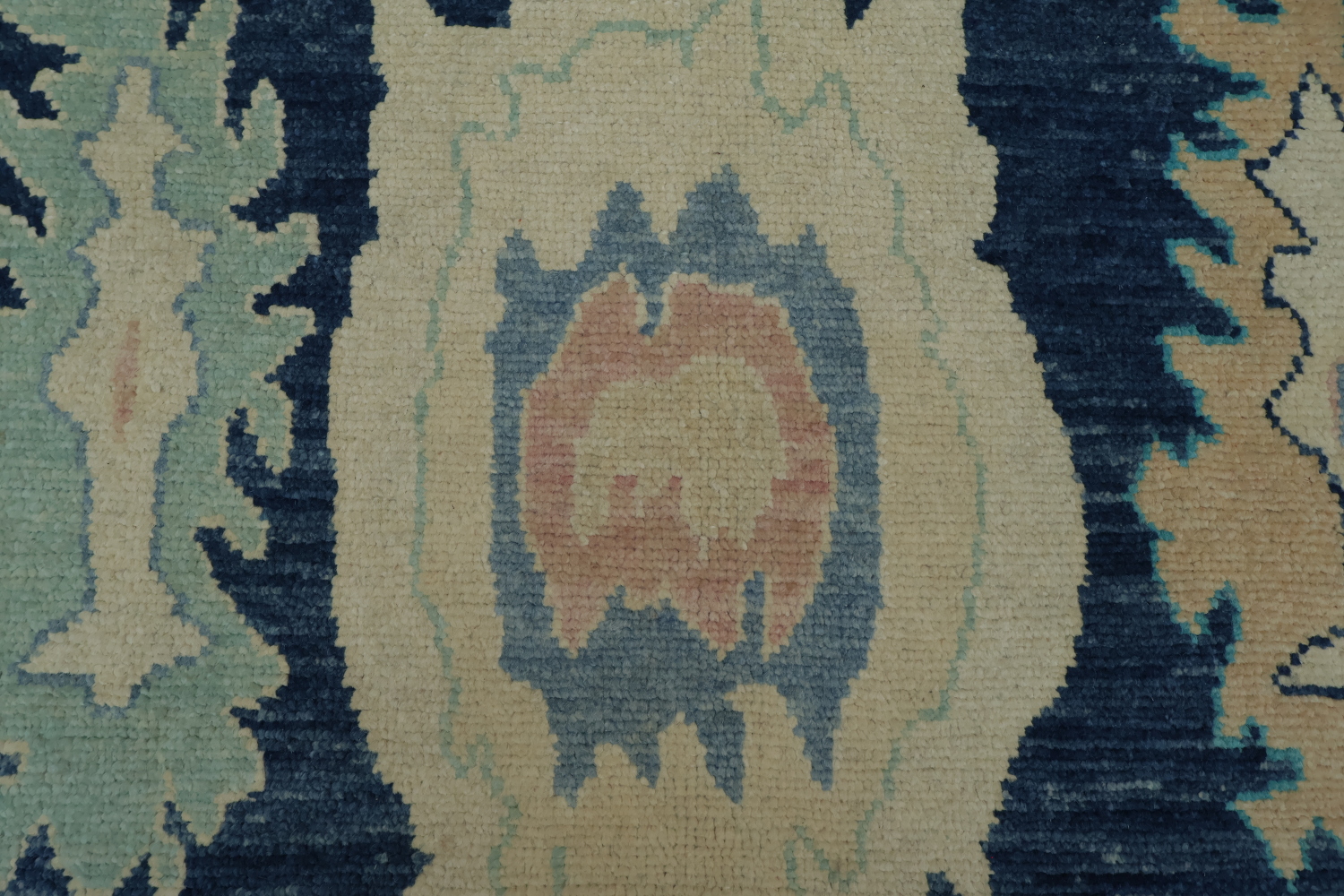 Midnight Blue Authentic Oushak Turkish Iconic Rug 9x11