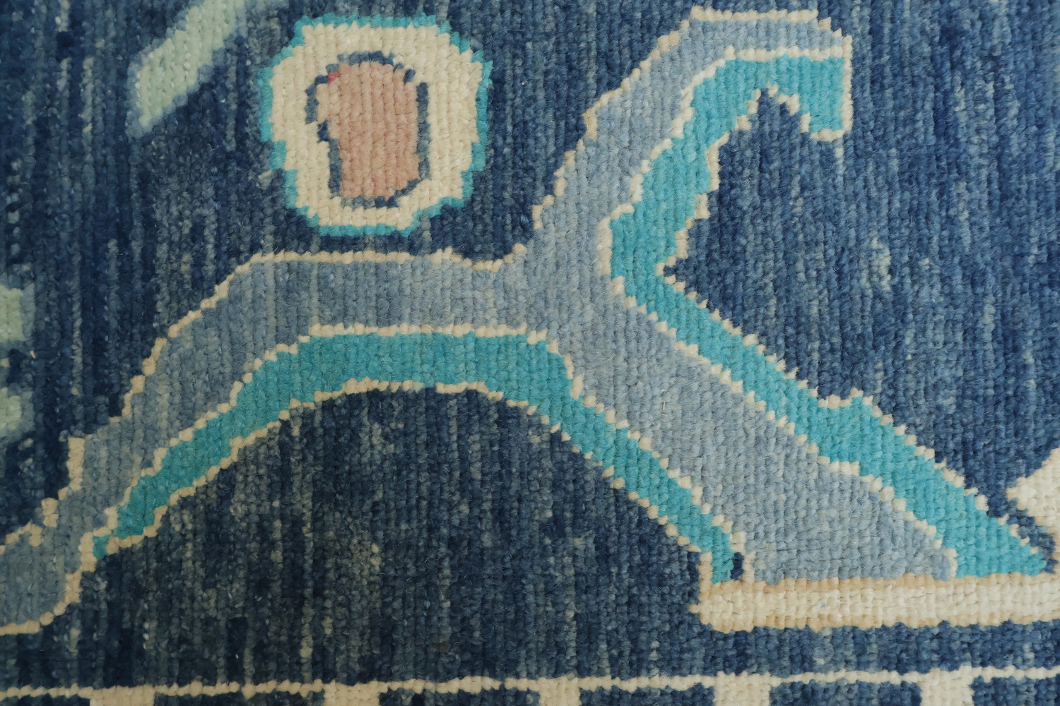 Midnight Blue Authentic Oushak Turkish Iconic Rug 9x11
