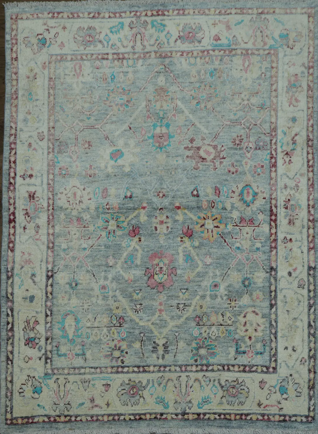Floral Oushak Oriental Area Rug 5x6