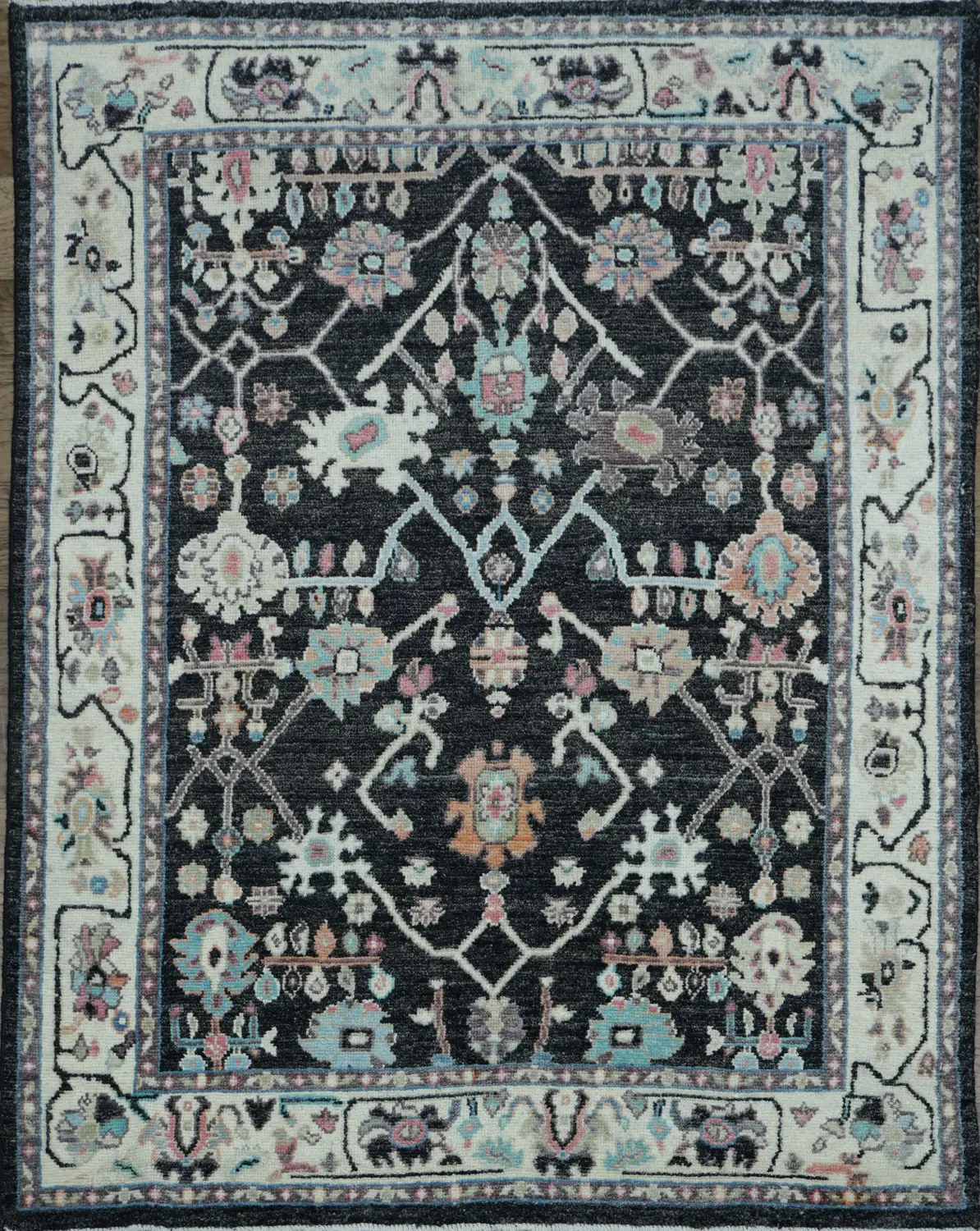 Geometric Oushak Oriental Area Rug 5x6
