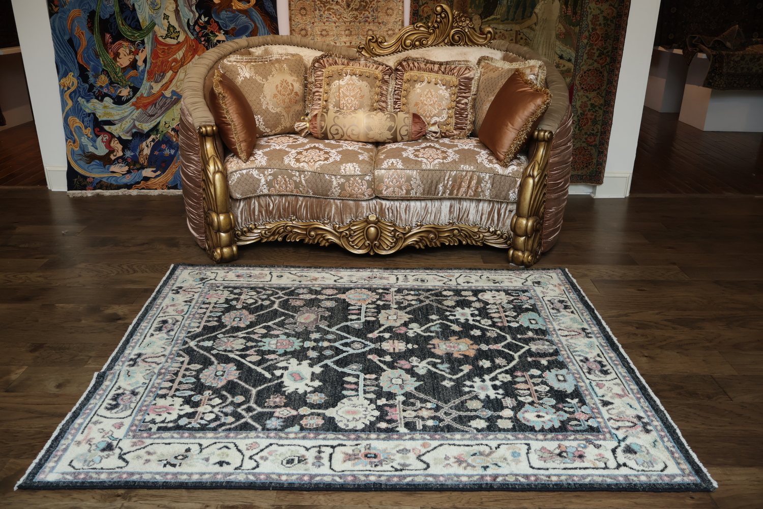 Geometric Oushak Oriental Area Rug 5x6