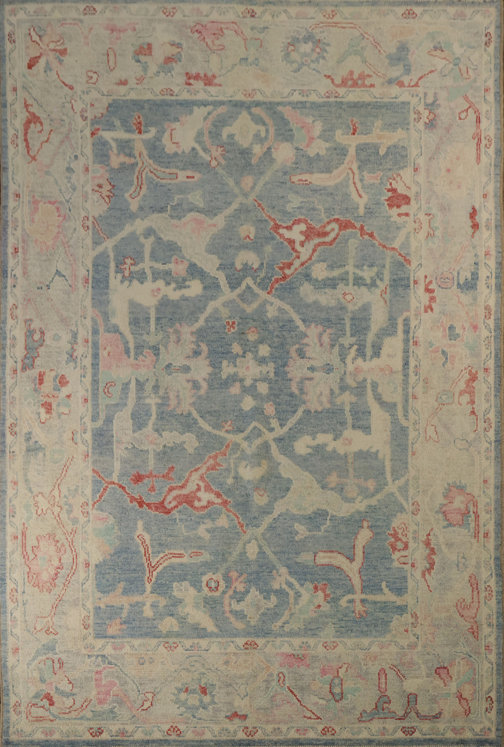 Floral Authentic Oushak Turkish Oriental Area Rug 6x9